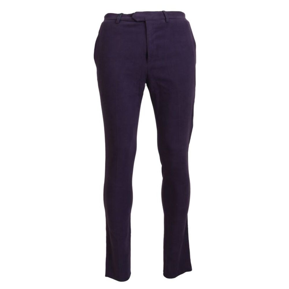 BENCIVENGA Purple Pure Cotton Tapered Mens Men's Pants